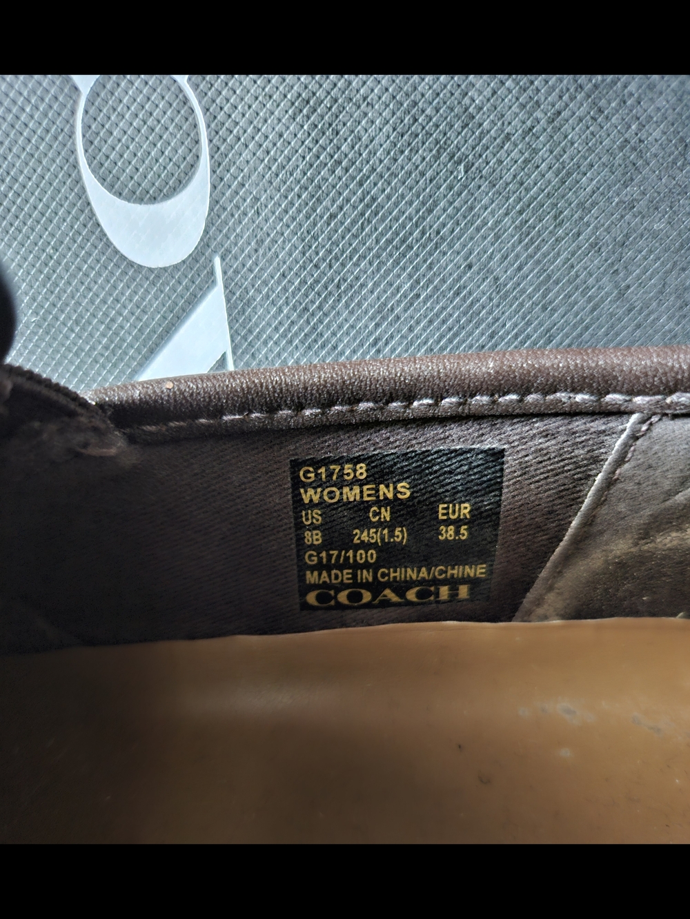 Coach Signature Canvas Slip-On Sneakers - Brown/Beige- SZ 8 EUC - Picture 9 of 12